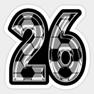 Soccer Number 26 Soccer Jersey #26 Soccer Mom Player Fan Sticker